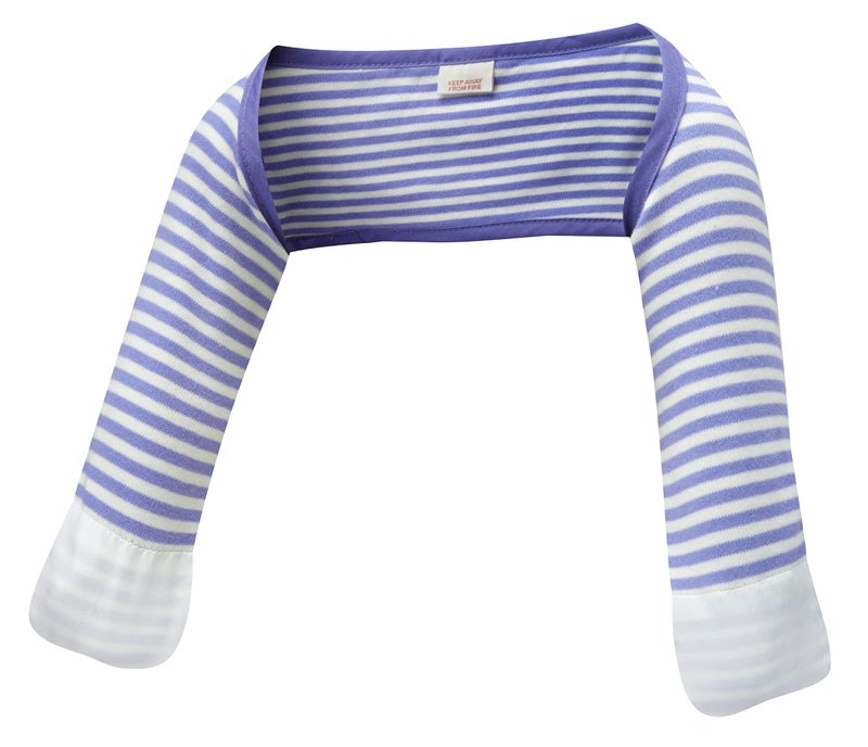 ScratchSleeves | Baby Boys' Stay-On Scratch Mitts | Stripes | Blue and Cream | 21-24m - Image 2